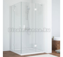 Душевой уголок Vegas Glass AFA 120 01 01 профиль белый, стекло прозрачное