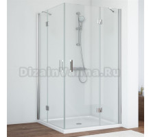 Душевой уголок Vegas Glass AFA 120 08 01 профиль глянцевый  хром, стекло прозрачное