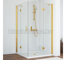 Душевой уголок Vegas Glass AFA 120 09 01 профиль золото, стекло прозрачное