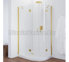 Душевой уголок Vegas Glass AFS-F 100*80 09 01 L профиль золото, стекло прозрачное