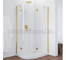 Душевой уголок Vegas Glass AFS-F 100*80 09 01 R профиль золото, стекло прозрачное