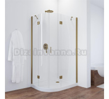 Душевой уголок Vegas Glass AFS-F 100*80 05 01 R профиль бронза, стекло прозрачное