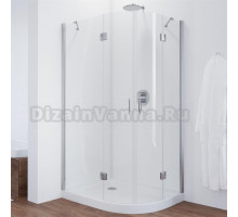 Душевой уголок Vegas Glass AFS-F 110*80 08 01 L профиль глянцевый хром, стекло прозрачное