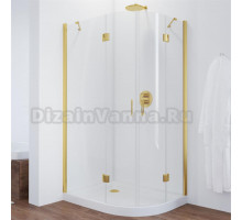 Душевой уголок Vegas Glass AFS-F 110*80 09 01 L профиль золото, стекло прозрачное