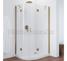 Душевой уголок Vegas Glass AFS-F 110*80 05 01 R профиль бронза, стекло прозрачное