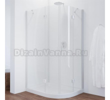 Душевой уголок Vegas Glass AFS-F 120*80 01 01 L профиль белый, стекло прозрачное