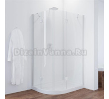 Душевой уголок Vegas Glass AFS-F 120*80 01 01 R профиль белый, стекло прозрачное