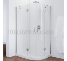 Душевой уголок Vegas Glass AFS-F 120*80 08 01 L профиль глянцевый хром, стекло прозрачное