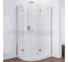 Душевой уголок Vegas Glass AFS-F 120*80 08 01 R профиль глянцевый хром, стекло прозрачное