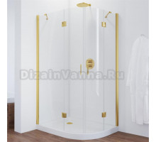 Душевой уголок Vegas Glass AFS-F 120*80 09 01 L профиль золото, стекло прозрачное
