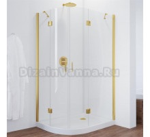 Душевой уголок Vegas Glass AFS-F 120*80 09 01 R профиль золото, стекло прозрачное
