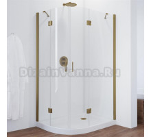 Душевой уголок Vegas Glass AFS-F 120*80 05 01 R профиль бронза, стекло прозрачное