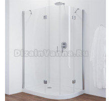 Душевой уголок Vegas Glass AFS-F 120*110 08 01 L профиль глянцевый хром, стекло прозрачное