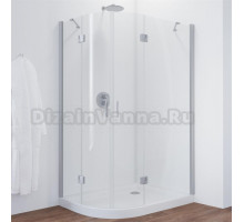 Душевой уголок Vegas Glass AFS-F 120*110 07 01 R профиль матовый хром, стекло прозрачное