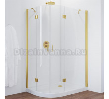 Душевой уголок Vegas Glass AFS-F 120*110 09 01 R профиль золото, стекло прозрачное