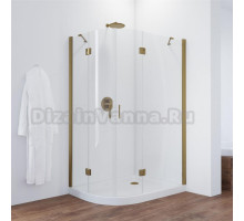 Душевой уголок Vegas Glass AFS-F 120*110 05 01 R профиль бронза, стекло прозрачное