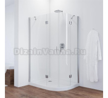 Душевой уголок Vegas Glass AFS-F 120*100 08 01 L профиль глянцевый хром, стекло прозрачное