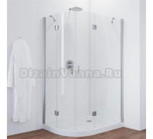 Душевой уголок Vegas Glass AFS-F 120*100 08 01 R профиль глянцевый хром, стекло прозрачное