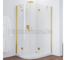 Душевой уголок Vegas Glass AFS-F 120*100 09 01 R профиль золото, стекло прозрачное
