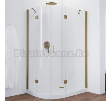 Душевой уголок Vegas Glass AFS-F 120*100 05 01 R профиль бронза, стекло прозрачное