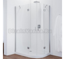 Душевой уголок Vegas Glass AFS-F 110*100 08 01 L профиль глянцевый хром, стекло прозрачное