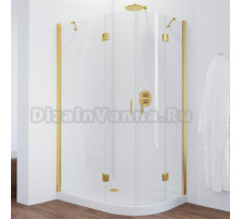 Душевой уголок Vegas Glass AFS-F 110*100 09 01 L профиль золото, стекло прозрачное