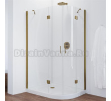 Душевой уголок Vegas Glass AFS-F 110*100 05 01 L профиль бронза, стекло прозрачное