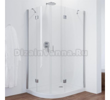 Душевой уголок Vegas Glass AFS-F 120*90 08 01 R профиль глянцевый хром, стекло прозрачное