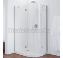 Душевой уголок Vegas Glass AFS-F 120*90 07 01 L профиль матовый хром, стекло прозрачное