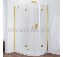 Душевой уголок Vegas Glass AFS-F 120*90 09 01 L профиль золото, стекло прозрачное