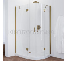Душевой уголок Vegas Glass AFS-F 120*90 05 01 L профиль бронза, стекло прозрачное