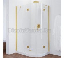 Душевой уголок Vegas Glass AFS-F 110*90 09 01 L профиль золото, стекло прозрачное