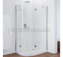 Душевой уголок Vegas Glass AFS-F 100*90 08 01 R профиль глянцевый хром, стекло прозрачное