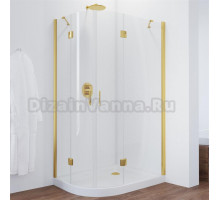 Душевой уголок Vegas Glass AFS-F 100*90 09 01 R профиль золото, стекло прозрачное