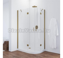 Душевой уголок Vegas Glass AFS-F 100*90 05 01 L профиль бронза, стекло прозрачное