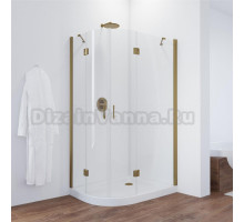 Душевой уголок Vegas Glass AFS-F 100*90 05 01 R профиль бронза, стекло прозрачное