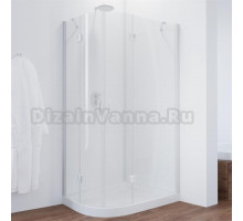 Душевой уголок Vegas Glass AFS-F 80*90 01 01 R профиль белый, стекло прозрачное