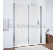 Душевая дверь в нишу Vegas Glass EP-F-2 175 08 01 L профиль глянцевый хром, стекло прозрачное