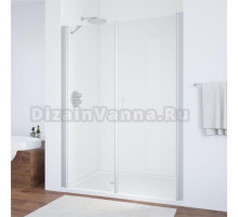 Душевая дверь в нишу Vegas Glass EP-F-2 175 07 01 R профиль матовый хром, стекло прозрачное