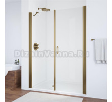 Душевая дверь в нишу Vegas Glass EP-F-2 175 05 01 R профиль бронза, стекло прозрачное