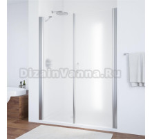 Душевая дверь в нишу Vegas Glass EP-F-2 170 08 10 R профиль глянцевый хром, стекло сатин