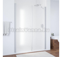 Душевая дверь в нишу Vegas Glass EP-F-2 170 07 10 L профиль матовый хром, стекло сатин