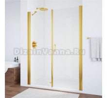 Душевая дверь в нишу Vegas Glass EP-F-2 170 09 01 R профиль золото, стекло прозрачное