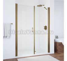 Душевая дверь в нишу Vegas Glass EP-F-2 170 05 01 L профиль бронза, стекло прозрачное