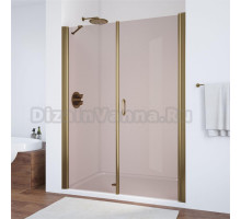 Душевая дверь в нишу Vegas Glass EP-F-2 170 05 05 R профиль бронза, стекло бронза