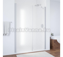 Душевая дверь в нишу Vegas Glass EP-F-2 165 07 10 L профиль матовый хром, стекло сатин