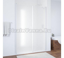 Душевая дверь в нишу Vegas Glass EP-F-2 165 01 10 L профиль белый, стекло сатин