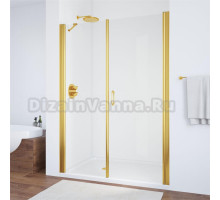 Душевая дверь в нишу Vegas Glass EP-F-2 165 09 01 R профиль золото, стекло прозрачное