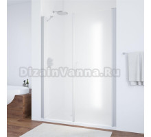 Душевая дверь в нишу Vegas Glass EP-F-2 160 07 10 R профиль матовый хром, стекло сатин