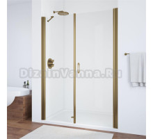Душевая дверь в нишу Vegas Glass EP-F-2 160 05 01 R профиль бронза, стекло прозрачное